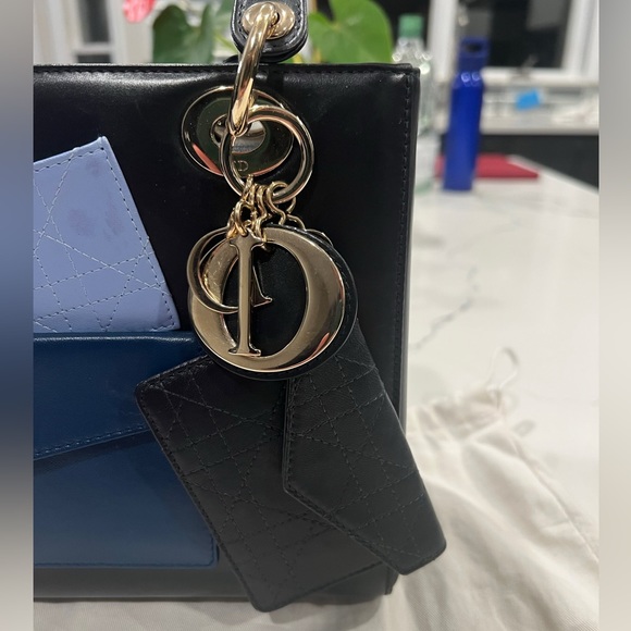 SOLD Christian Dior Leather Navy Blue Bag - Picture 7 of 9